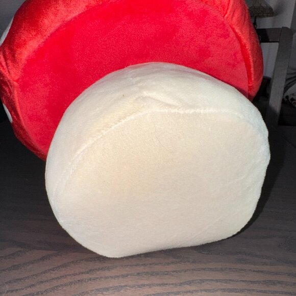 Mushroom Plush Gift Basket with Handle Spring Mother's Day Basket Red and White - Picture 5 of 7